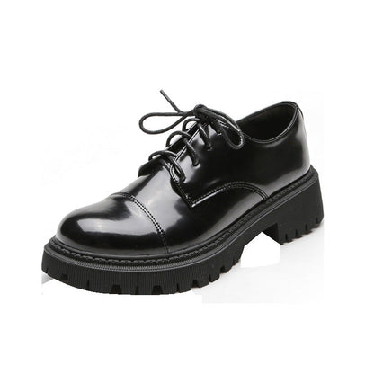 Women’s Solid-Color Retro Slip-On Platform Shoes FitiqueFit