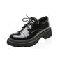 Women’s Solid-Color Retro Slip-On Platform Shoes FitiqueFit