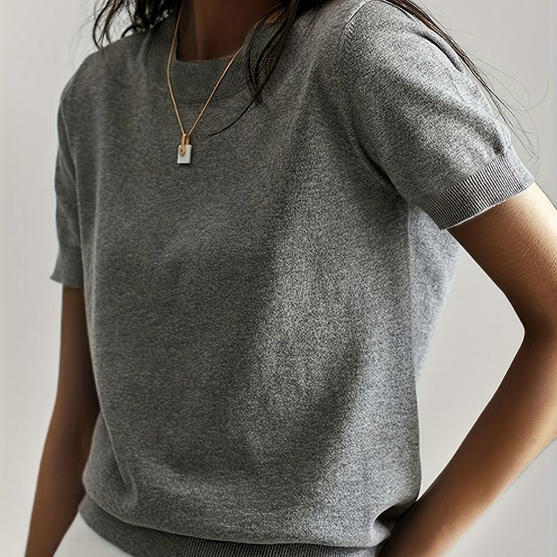 Women’s Soft Stretch Minimalist T-Shirt – Everyday Slim Fit Top FitiqueFit