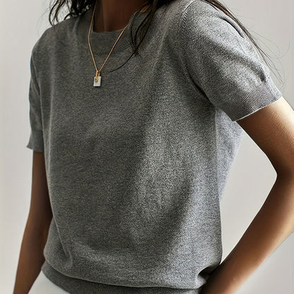 Women’s Soft Stretch Minimalist T-Shirt – Everyday Slim Fit Top FitiqueFit
