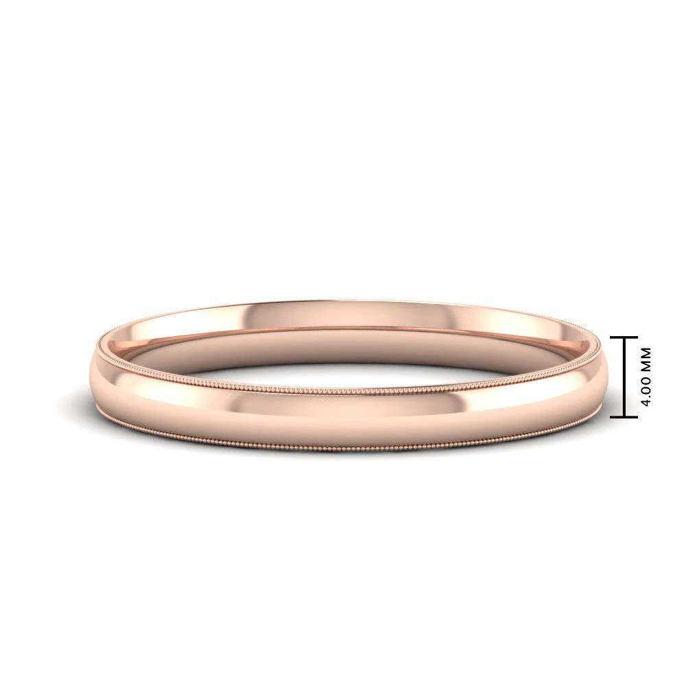 Comfort Fit Wedding Band Milgrain Edge Fascinating Diamonds