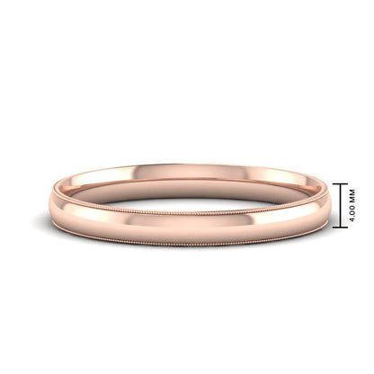 Comfort Fit Wedding Band Milgrain Edge Fascinating Diamonds