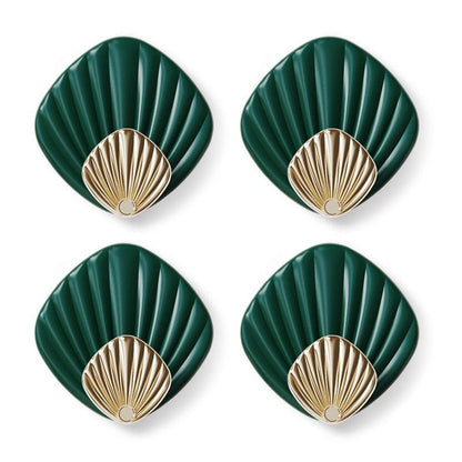 4pcs Creative Shell Shape Wall Hanging Hook Punch-free Strong Adhesive Hook Bathroom Kitchen Wall-mounted Seamless Sticky Hook  Shell Hook Non-Punching Strong Adhesive Adhesive Hook Bearing Door Behind Wall Bathroom Kitchen Key Holder Stevvex