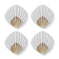 4pcs Creative Shell Shape Wall Hanging Hook Punch-free Strong Adhesive Hook Bathroom Kitchen Wall-mounted Seamless Sticky Hook  Shell Hook Non-Punching Strong Adhesive Adhesive Hook Bearing Door Behind Wall Bathroom Kitchen Key Holder Stevvex