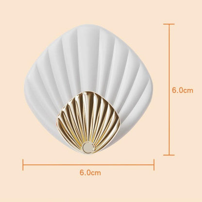 4pcs Creative Shell Shape Wall Hanging Hook Punch-free Strong Adhesive Hook Bathroom Kitchen Wall-mounted Seamless Sticky Hook  Shell Hook Non-Punching Strong Adhesive Adhesive Hook Bearing Door Behind Wall Bathroom Kitchen Key Holder Stevvex