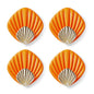 4pcs Creative Shell Shape Wall Hanging Hook Punch-free Strong Adhesive Hook Bathroom Kitchen Wall-mounted Seamless Sticky Hook  Shell Hook Non-Punching Strong Adhesive Adhesive Hook Bearing Door Behind Wall Bathroom Kitchen Key Holder Stevvex