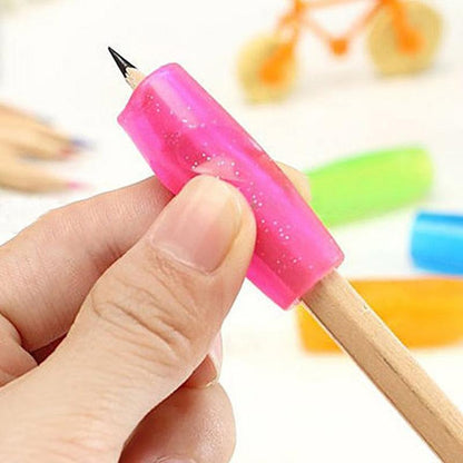 4Pcs/lot Learning Partner Children Students Stationery Pencil Holding Practice Device For Correcting Pen Holder Postures Grip ,Ergonomic Pencil Grips Silicone for Right and Left Handed Users Stevvex