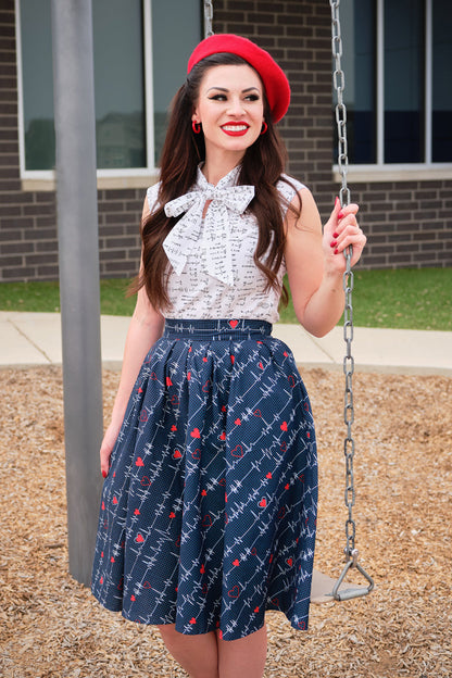 Doris Skirt in Heartbreaker - Small only Retrolicious