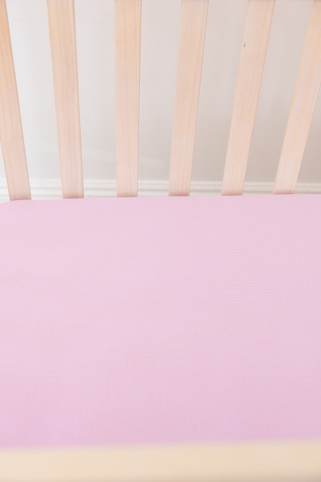 (SOLID, ribbed) Saltwater Princess - Crib Sheet Blush Lotus