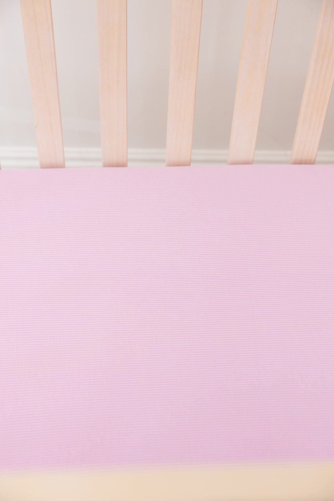 (SOLID, ribbed) Saltwater Princess - Crib Sheet Blush Lotus