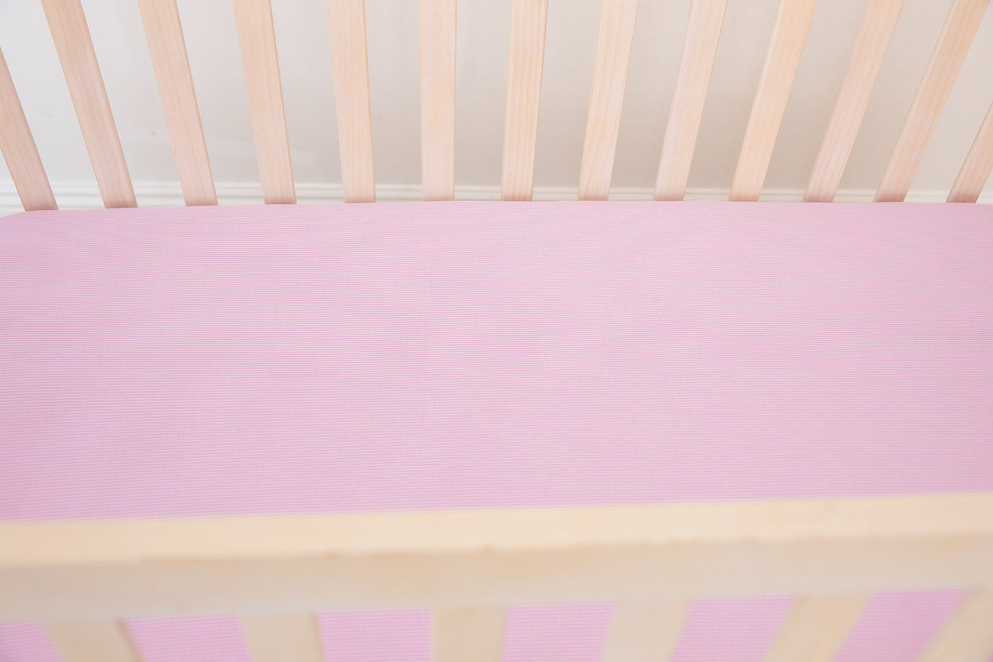 (SOLID, ribbed) Saltwater Princess - Crib Sheet Blush Lotus