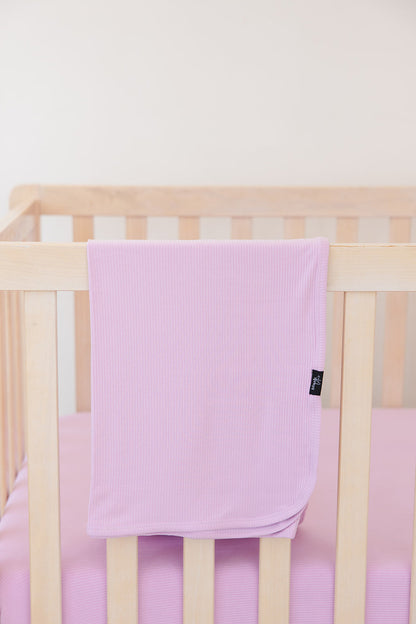 (SOLID, ribbed) Saltwater Princess - Lightweight Blanket Blush Lotus