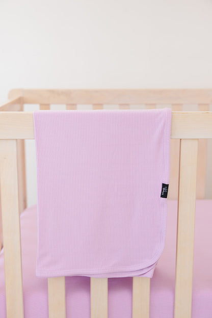 (SOLID, ribbed) Saltwater Princess - Lightweight Blanket Blush Lotus