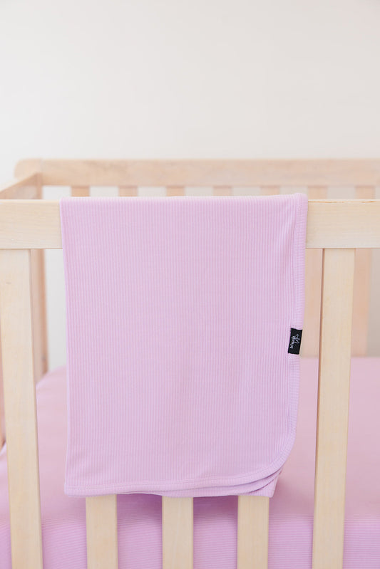 (SOLID, ribbed) Saltwater Princess - Lightweight Blanket Blush Lotus