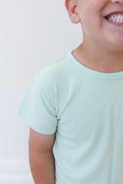 (SOLID, ribbed) Lion Around - Pocket Short Set Blush Lotus
