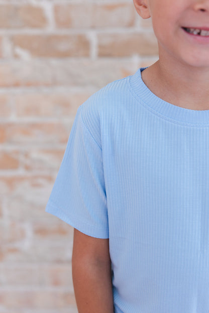 (SOLID, ribbed) Neverland - Everyday Tee Blush Lotus