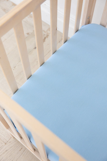 (SOLID, ribbed) Neverland - Crib Sheet Blush Lotus
