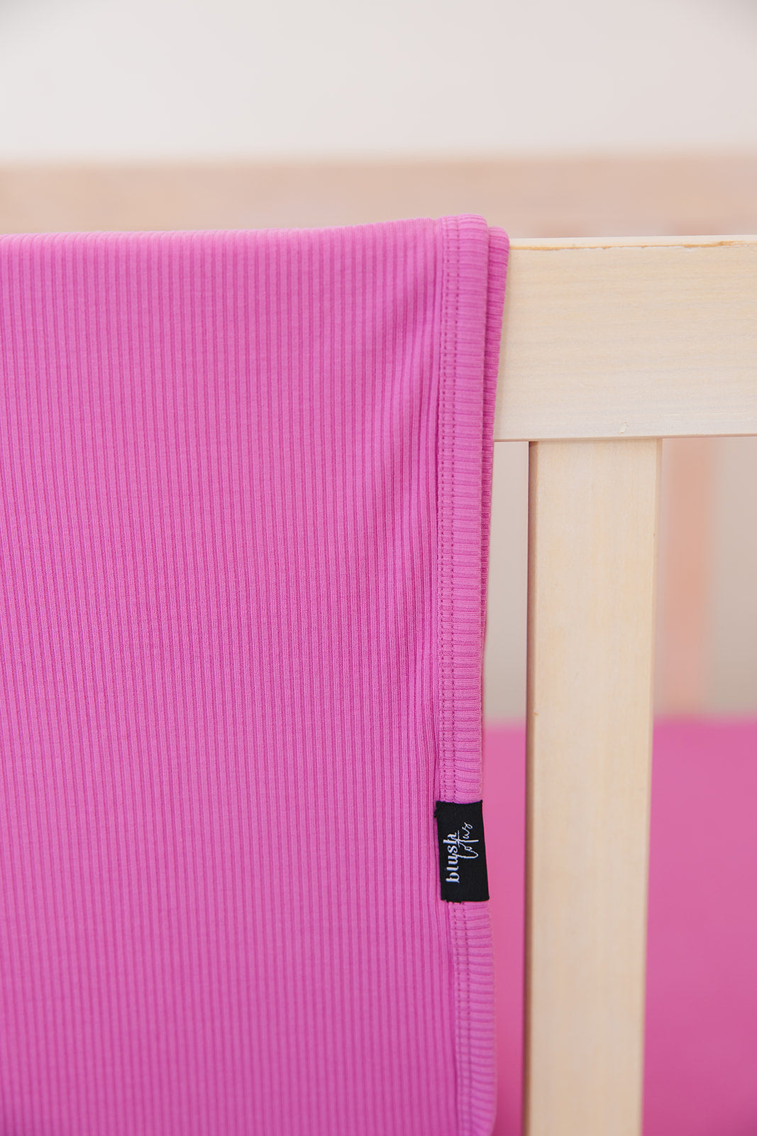 (SOLID, ribbed) Rainbow Royal - Lightweight Blanket Blush Lotus