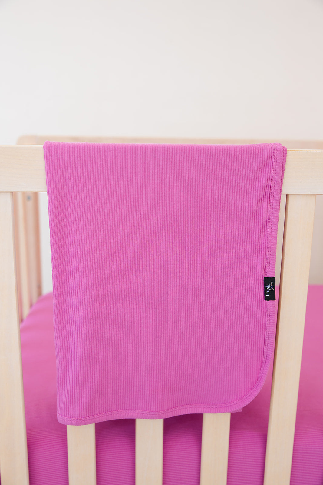 (SOLID, ribbed) Rainbow Royal - Lightweight Blanket Blush Lotus