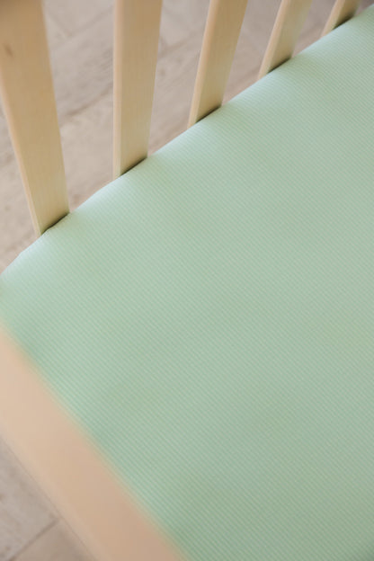 (SOLID, ribbed) Lion Around - Crib Sheet Blush Lotus