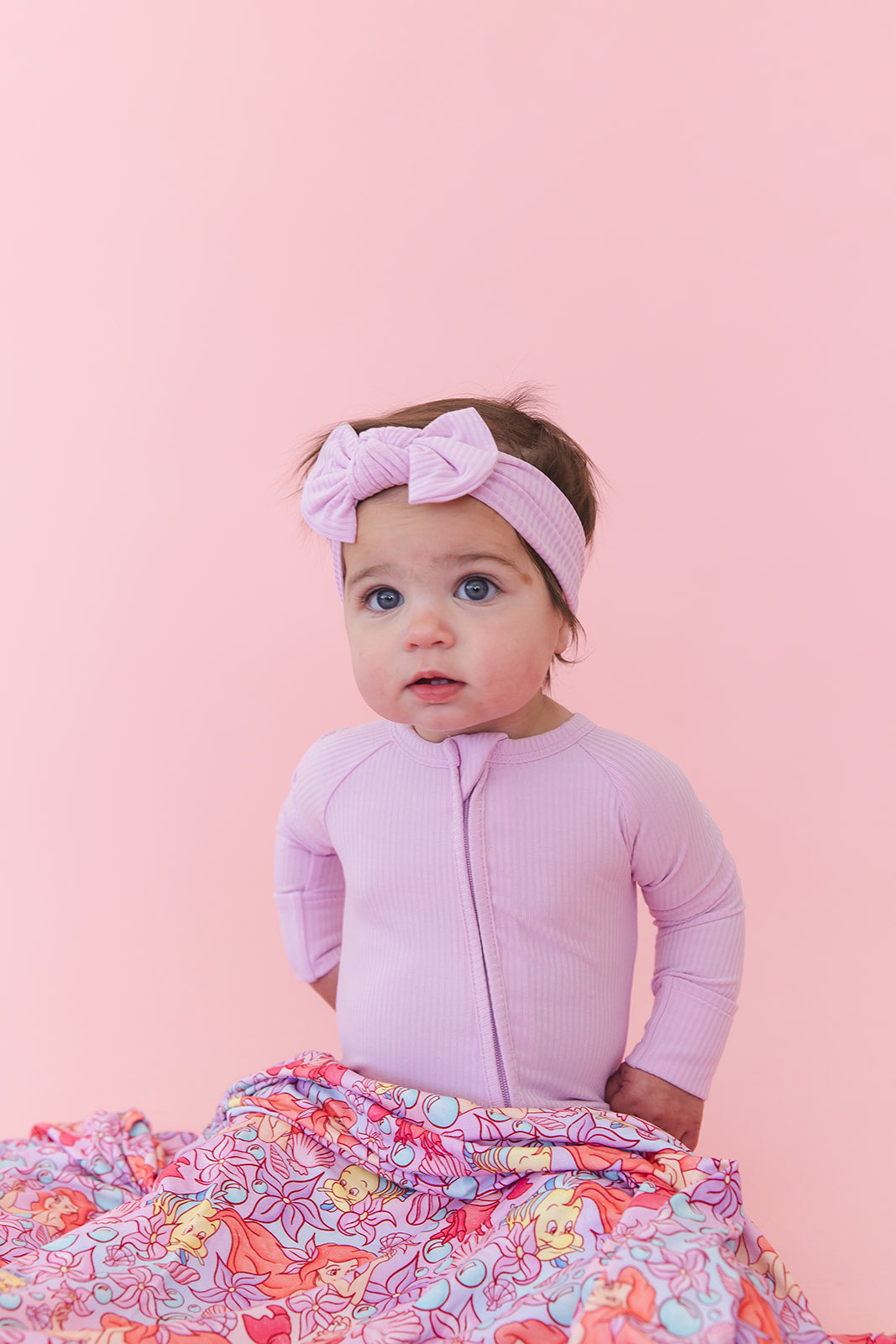 (SOLID, ribbed) Saltwater Princess - Zippy Blush Lotus
