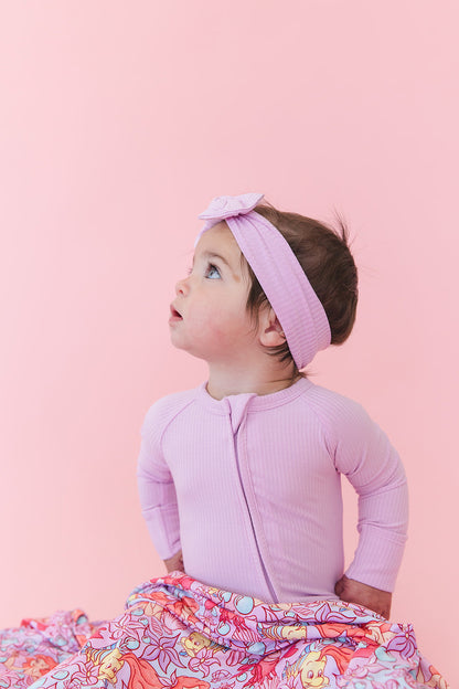 (SOLID, ribbed) Saltwater Princess - Zippy Blush Lotus