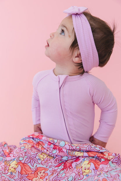 (SOLID, ribbed) Saltwater Princess - Zippy Blush Lotus