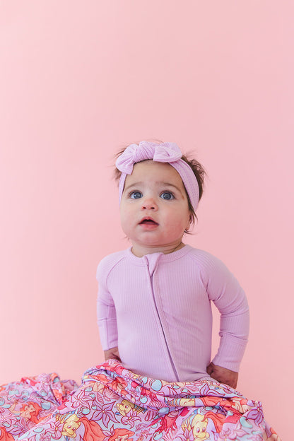 (SOLID, ribbed) Saltwater Princess - Zippy Blush Lotus