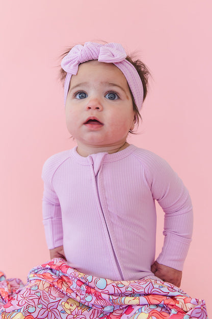 (SOLID, ribbed) Saltwater Princess - Zippy Blush Lotus