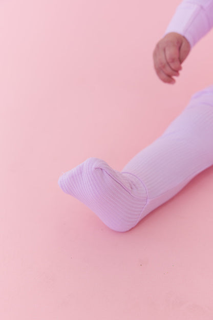 (SOLID, ribbed) Saltwater Princess - Zippy Blush Lotus