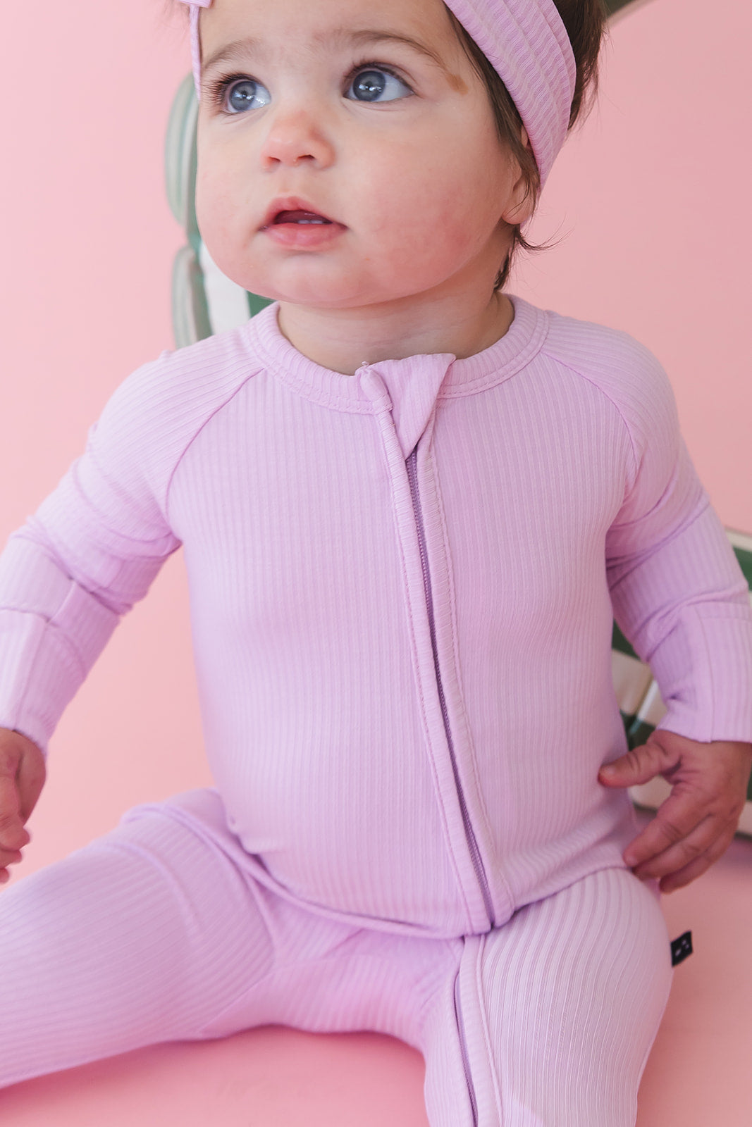 (SOLID, ribbed) Saltwater Princess - Zippy Blush Lotus