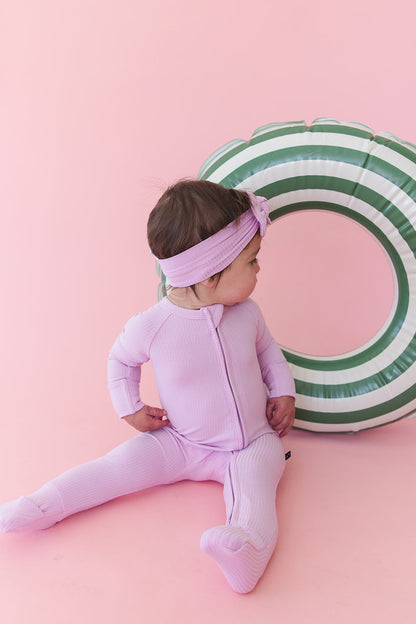 (SOLID, ribbed) Saltwater Princess - Zippy Blush Lotus