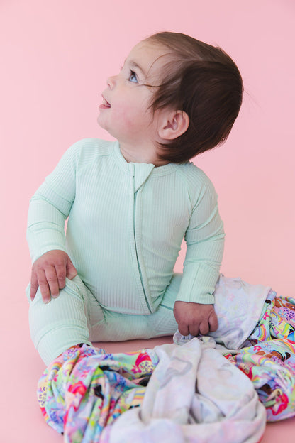 (SOLID, ribbed) Lion Around - Zippy Blush Lotus