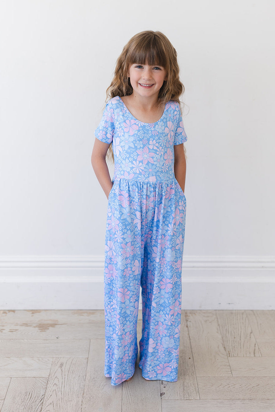 Posie - Wide-leg Romper Blush Lotus