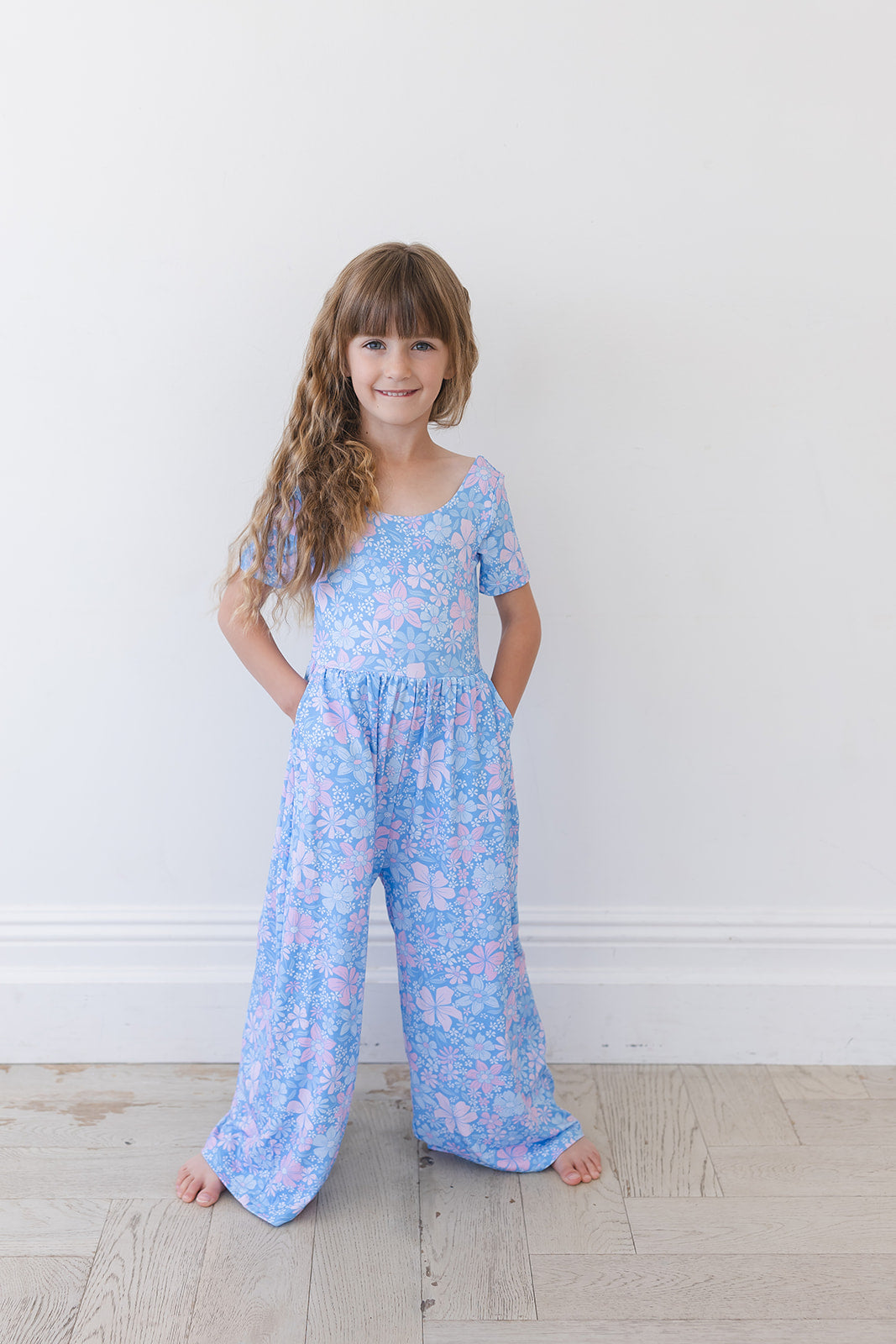 Posie - Wide-leg Romper Blush Lotus