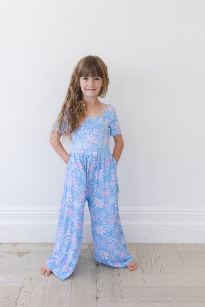 Posie - Wide-leg Romper Blush Lotus