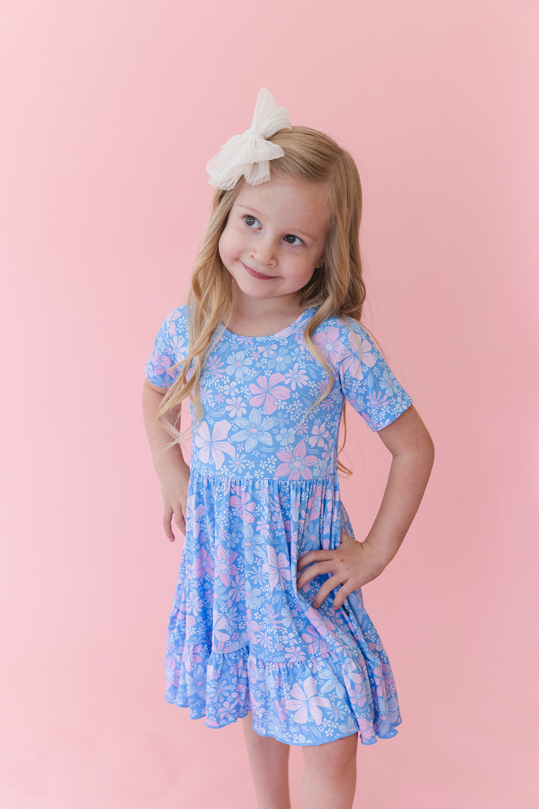 Posie - Ruffle Dress Blush Lotus