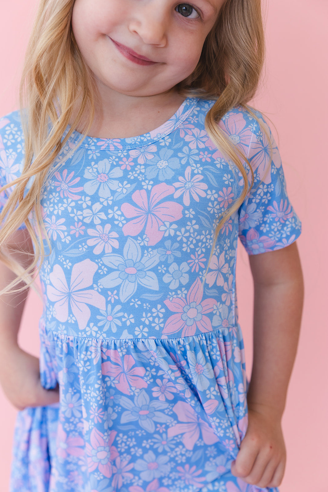 Posie - Ruffle Dress Blush Lotus