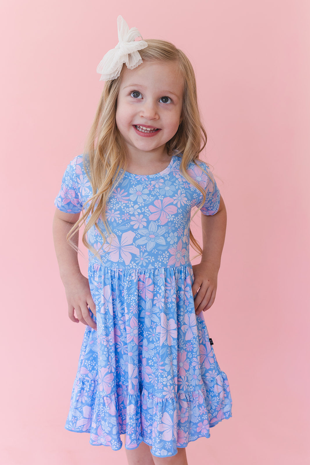 Posie - Ruffle Dress Blush Lotus