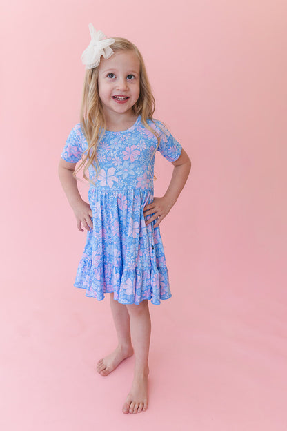 Posie - Ruffle Dress Blush Lotus