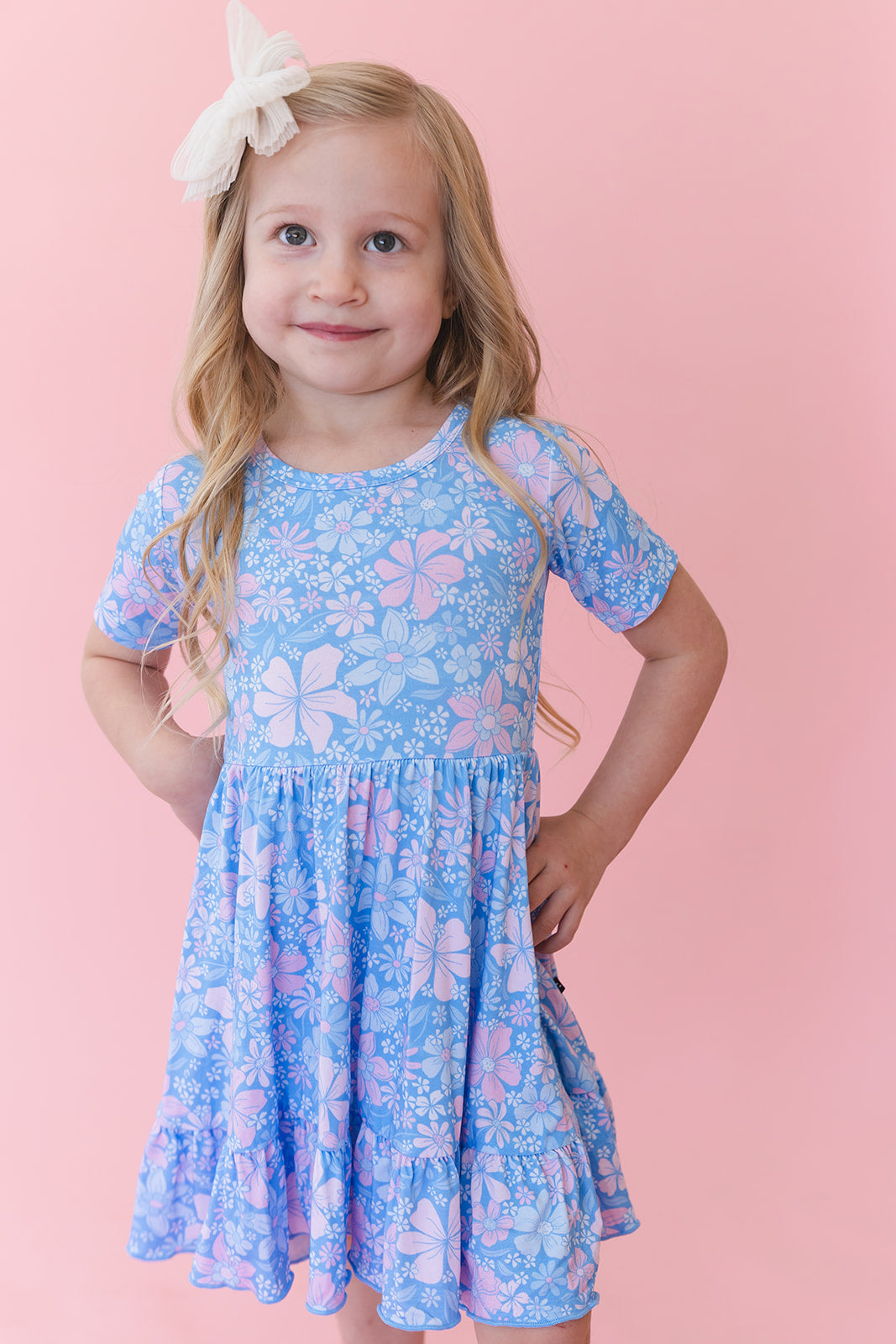 Posie - Ruffle Dress Blush Lotus