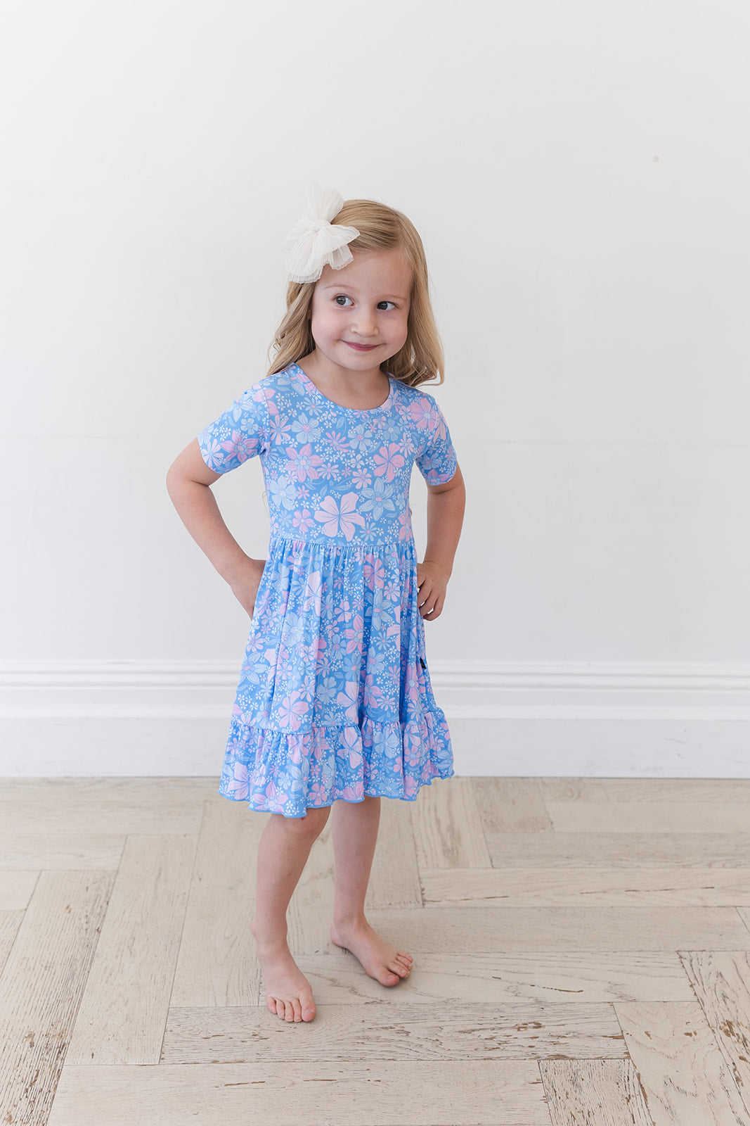Posie - Ruffle Dress Blush Lotus