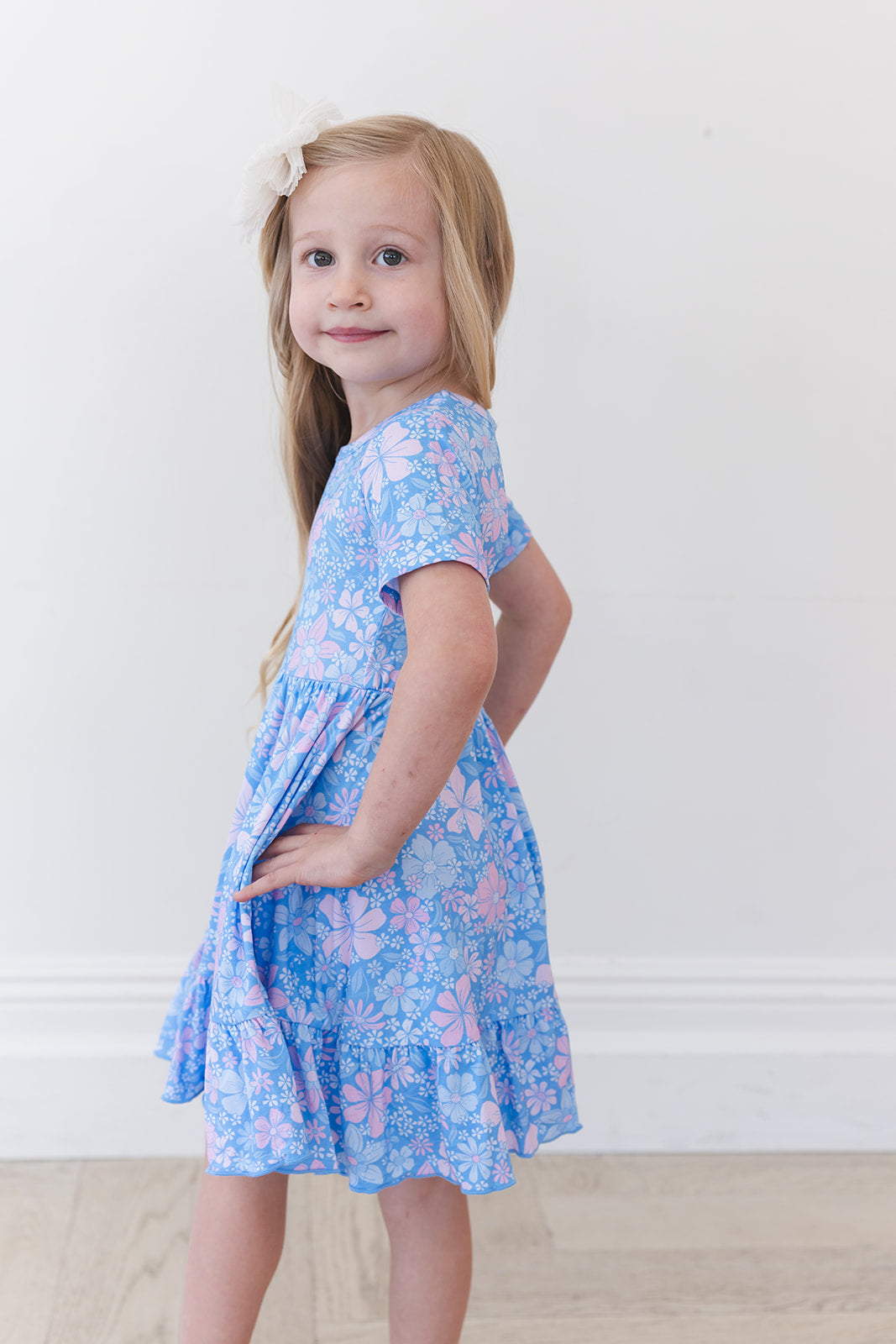 Posie - Ruffle Dress Blush Lotus