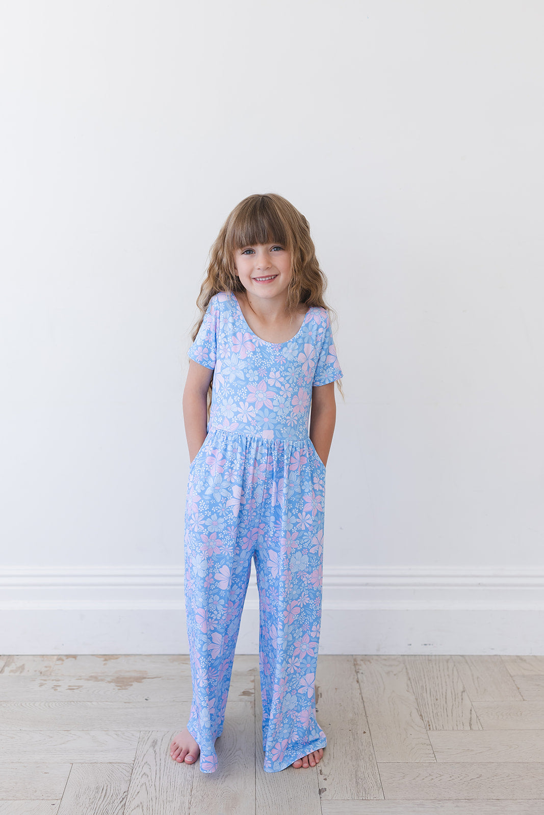 Posie - Wide-leg Romper Blush Lotus