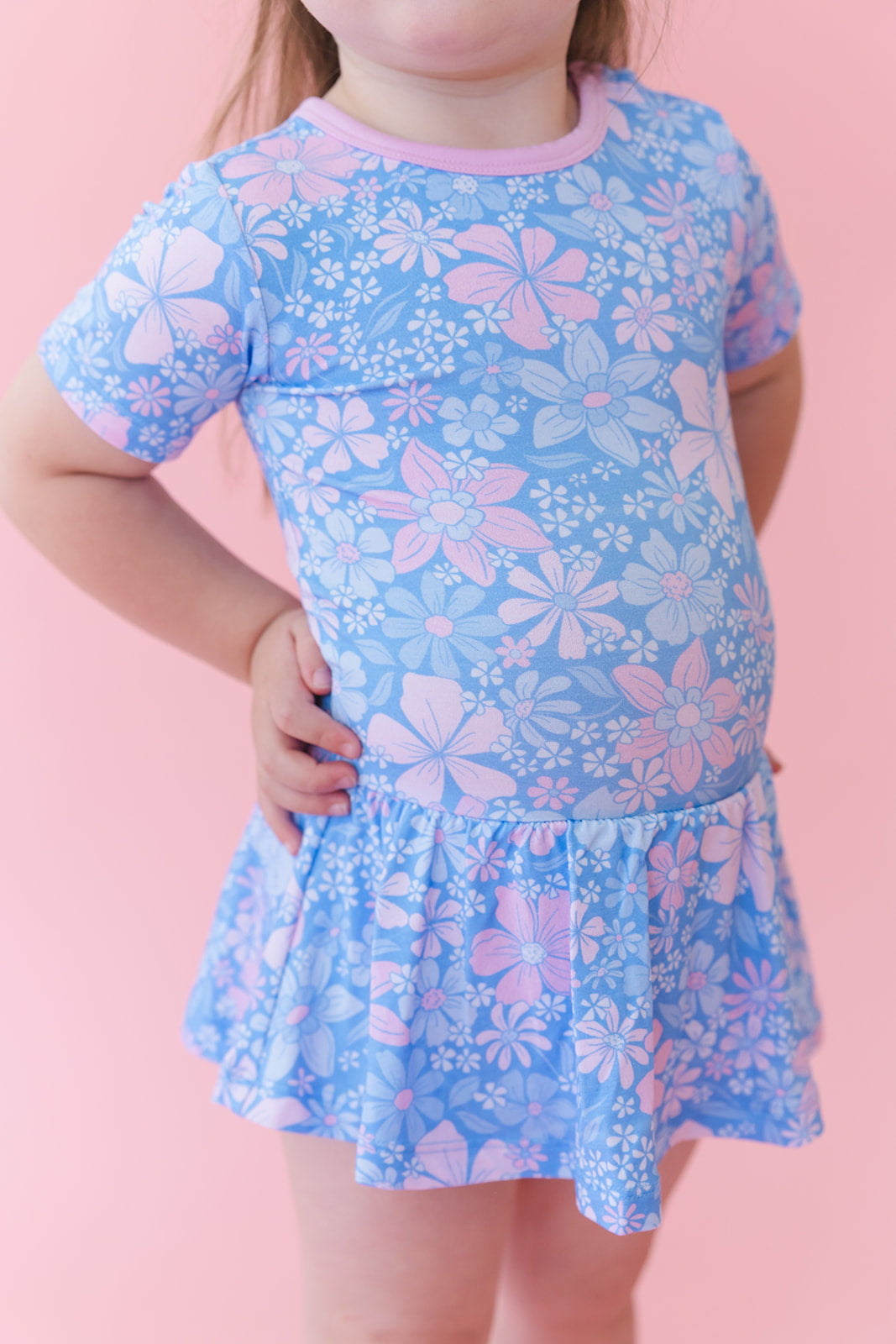 Posie - Bodysuit Dress Blush Lotus