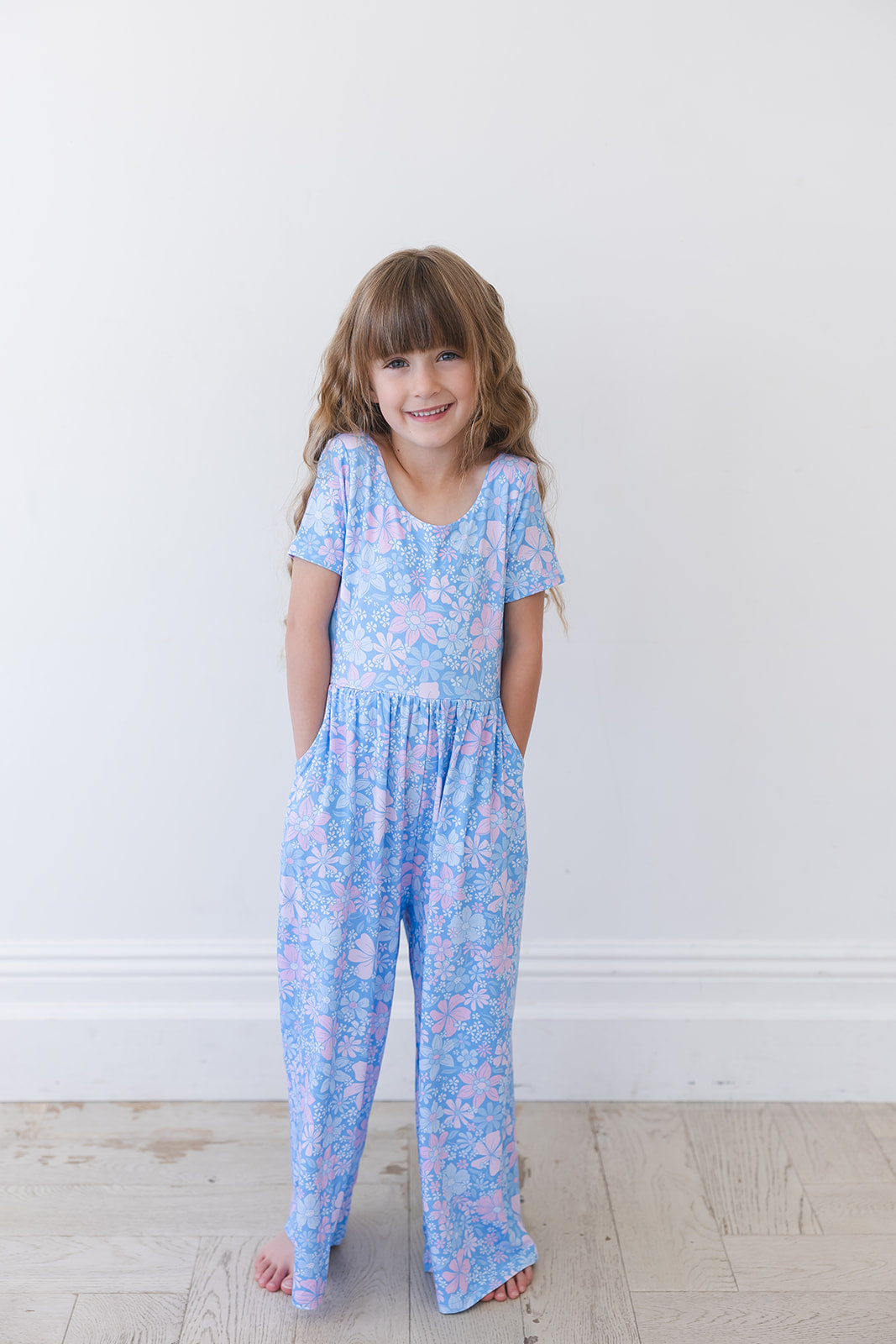 Posie - Wide-leg Romper Blush Lotus