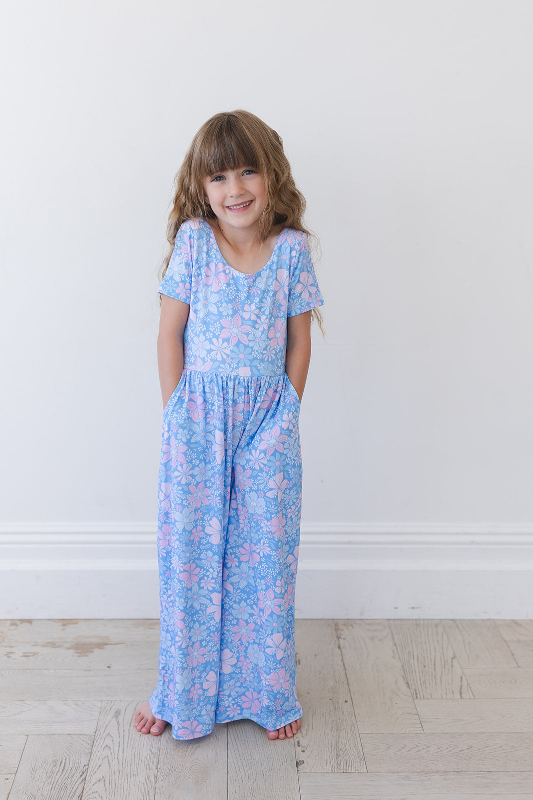 Posie - Wide-leg Romper Blush Lotus