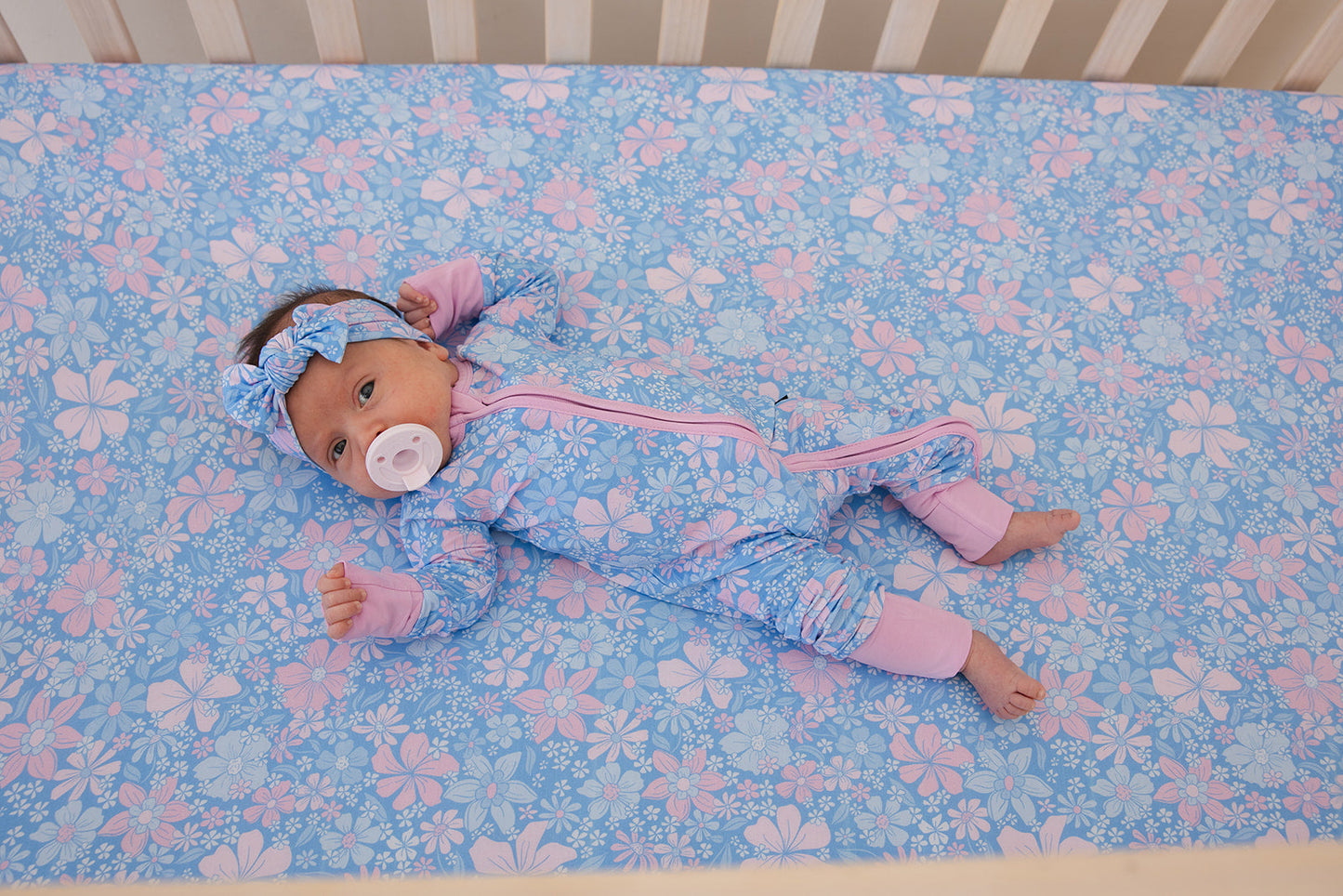 Posie - Crib Sheet Blush Lotus