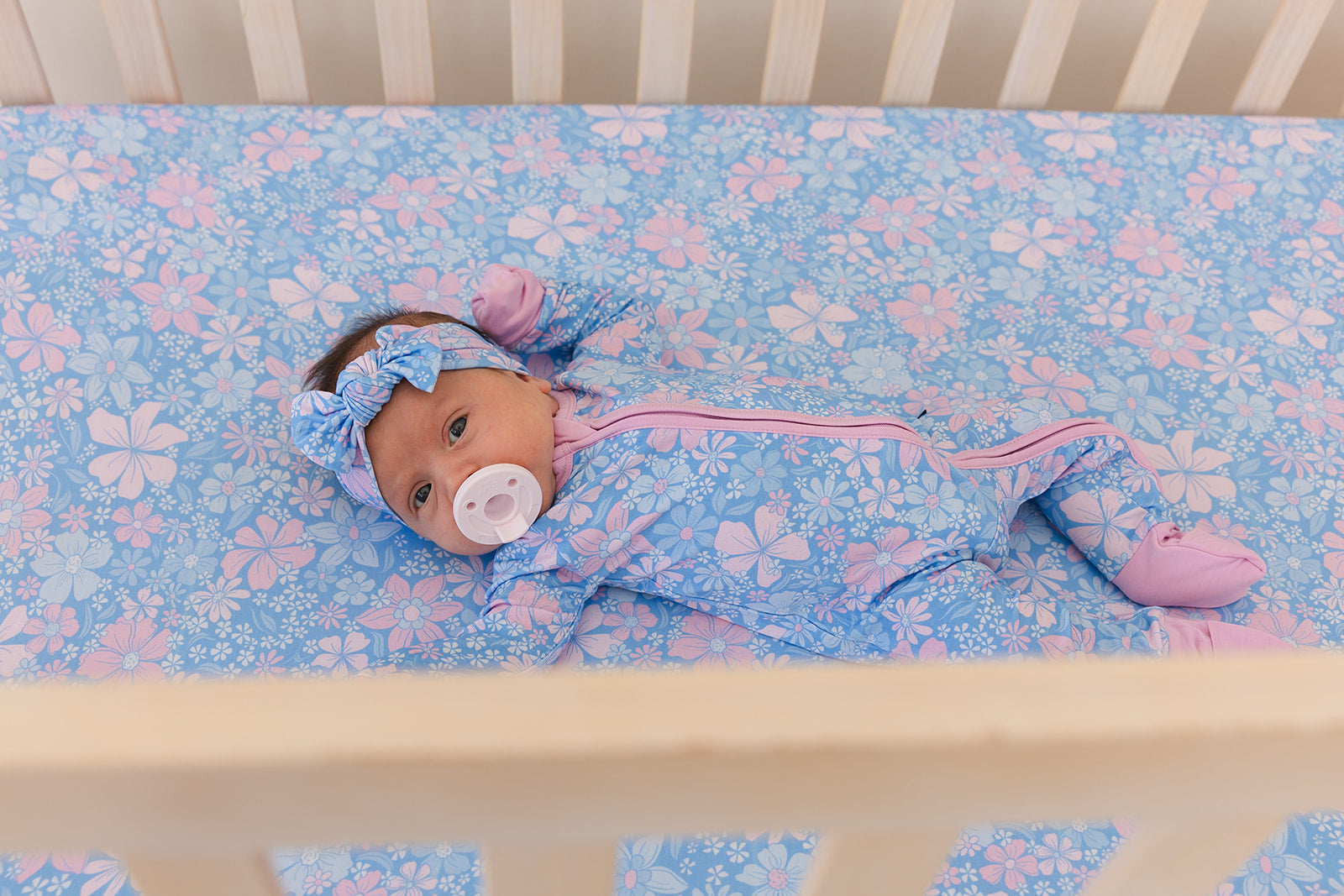 Posie - Crib Sheet Blush Lotus