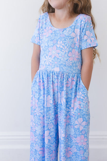 Posie - Wide-leg Romper Blush Lotus